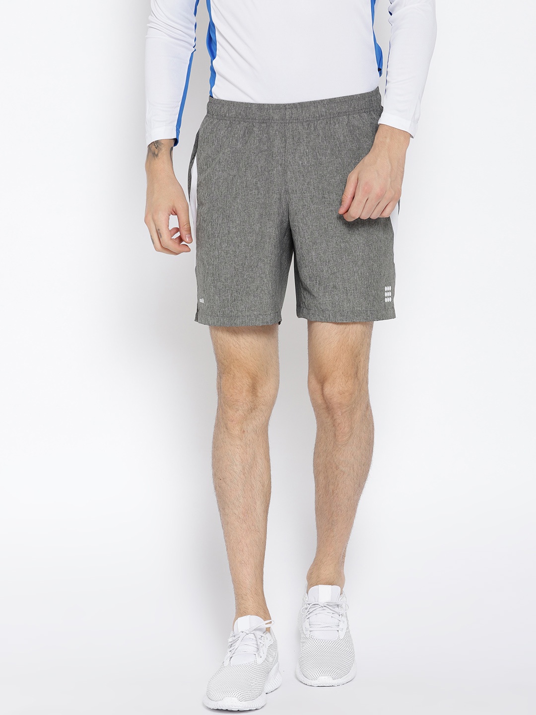 

rock.it Men Grey Solid Regular Fit Sports Shorts
