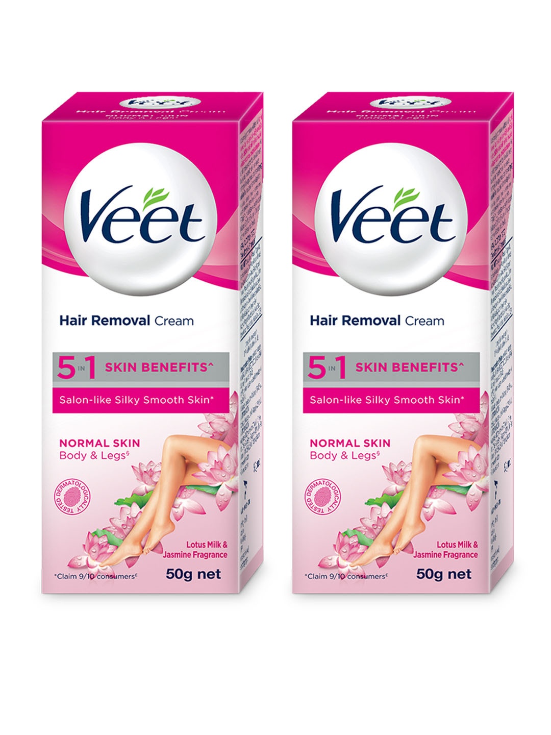 

Veet Set of 2 Hair Removal Creams for Normal Skin, Pink