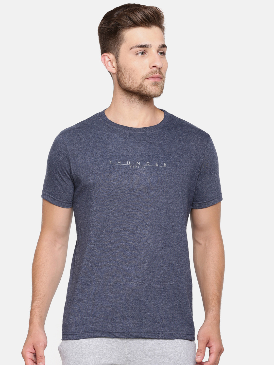 

Bareblow Men Navy Blue Lounge T-shirt BBTS16XXL