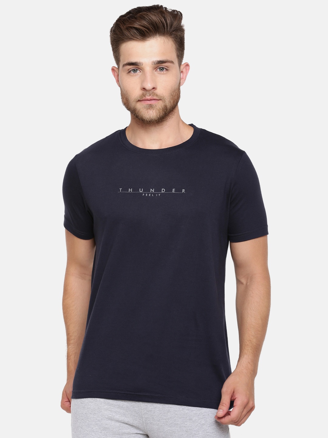 

Bareblow Men Navy Blue Lounge T-shirt BBTS19S