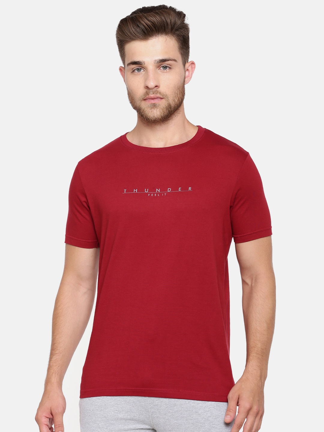 

Bareblow Men Maroon Lounge T-shirt BBTS07XL