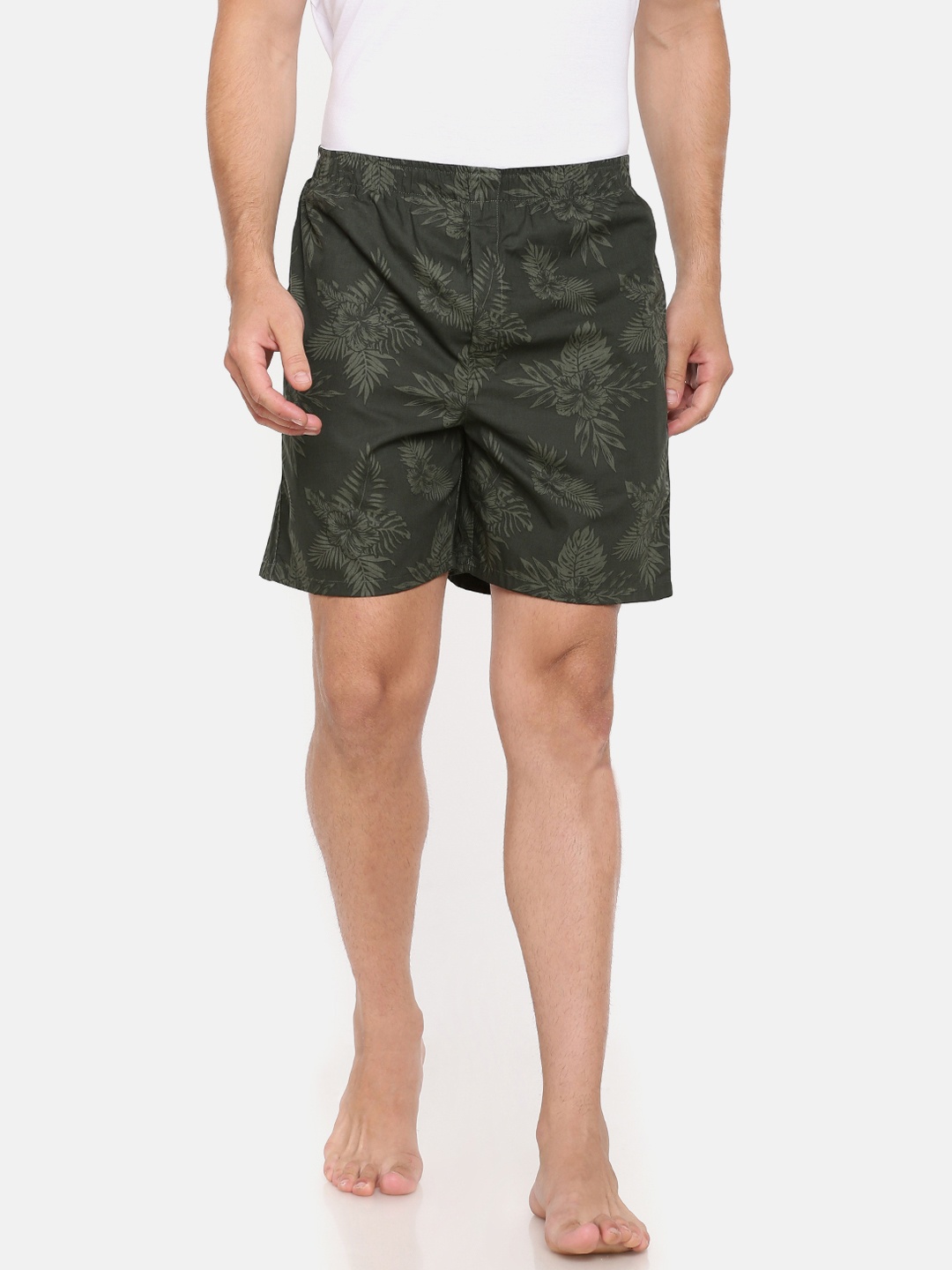 

Bareblow Men Olive Green Printed Boxers BBBX36XXL