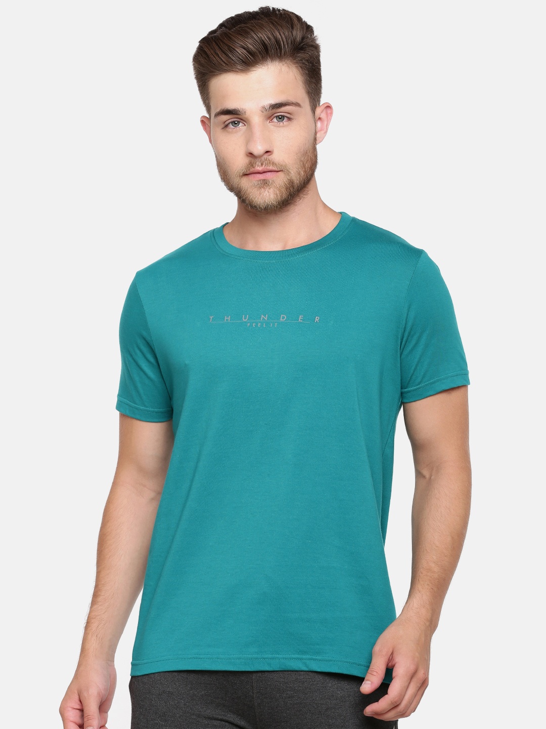 

Bareblow Men Sea Green Lounge T-shirt BBTS13XXL