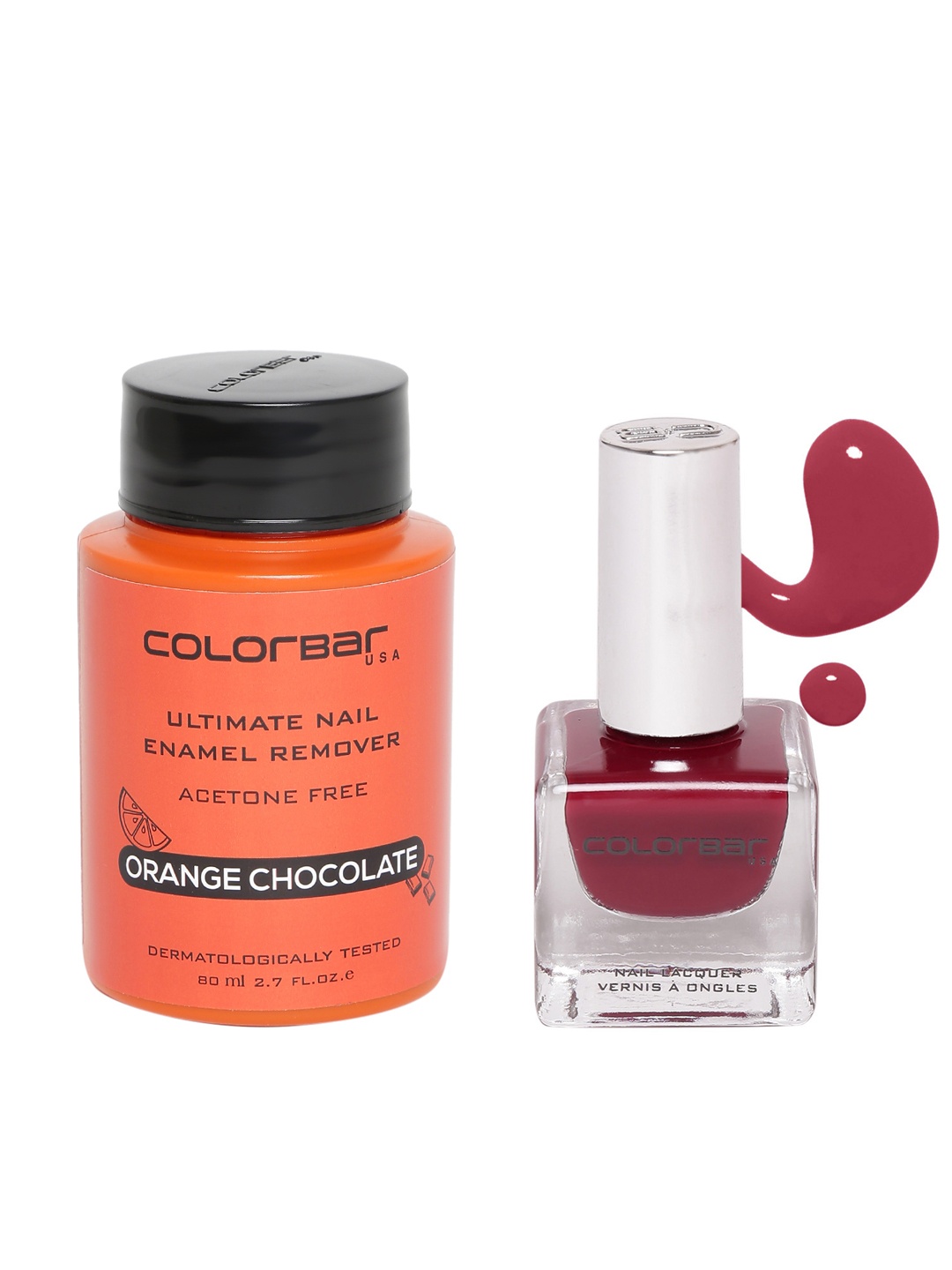 

Colourbar Set of 2 Nail Enamel & Remover, Maroon