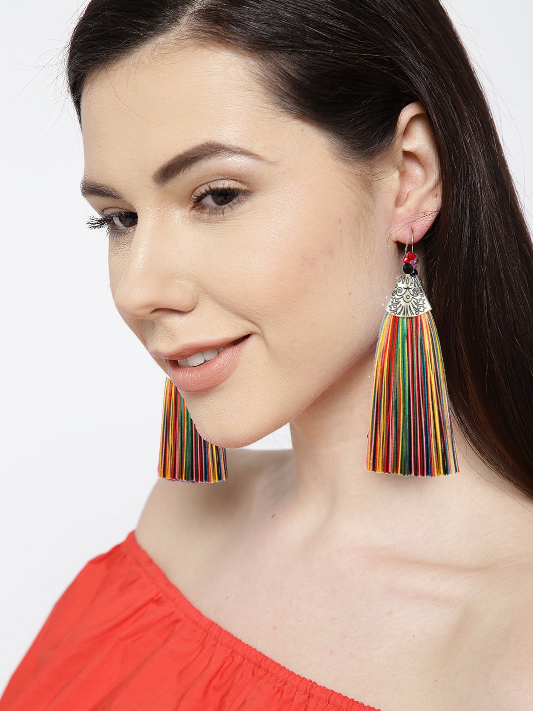 

Crunchy Fashion Multicoloured Contemporary Drop Earrings, Multi