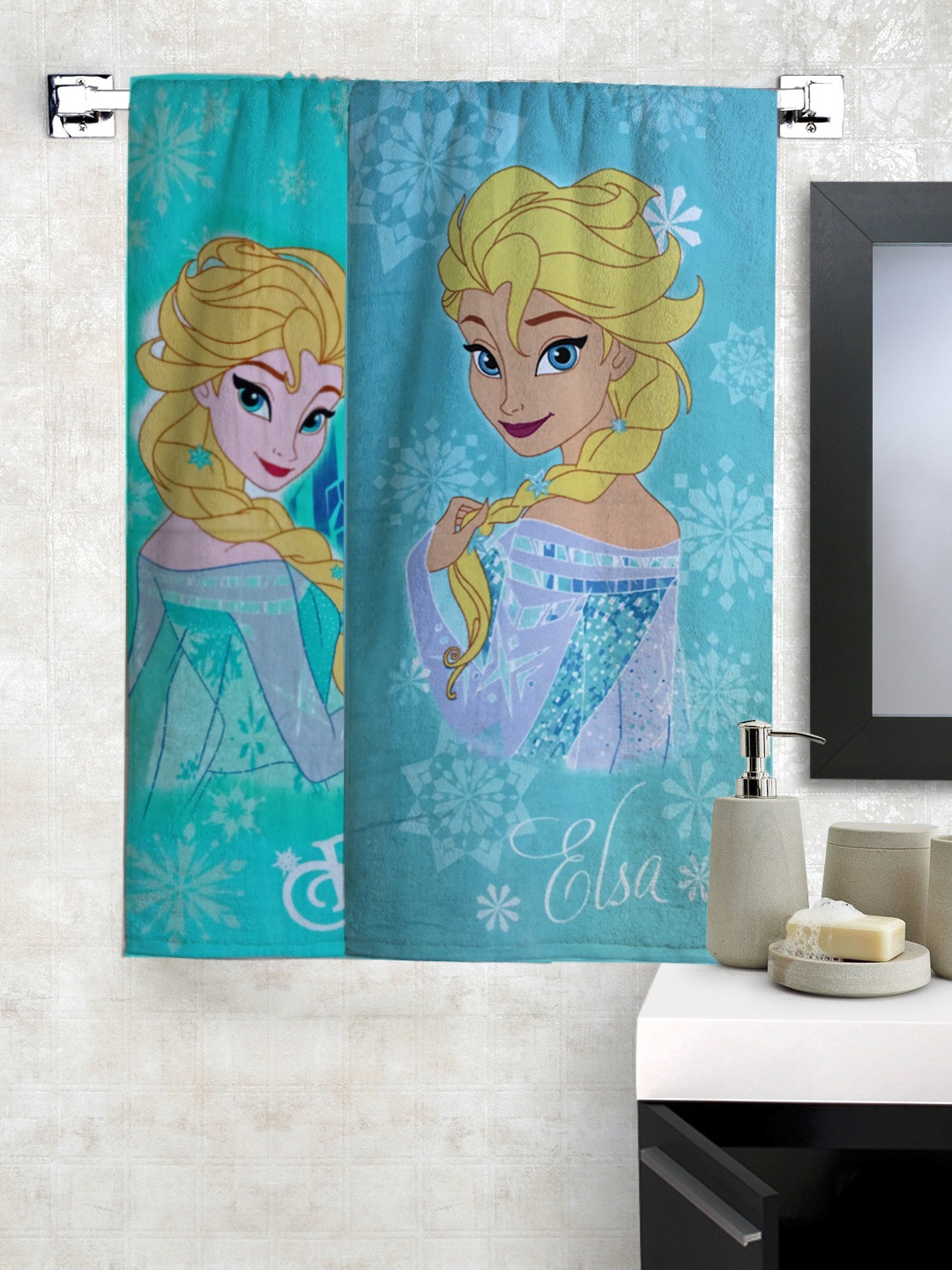 

Disney Set of 2 350 GSM Bath Towels, Blue