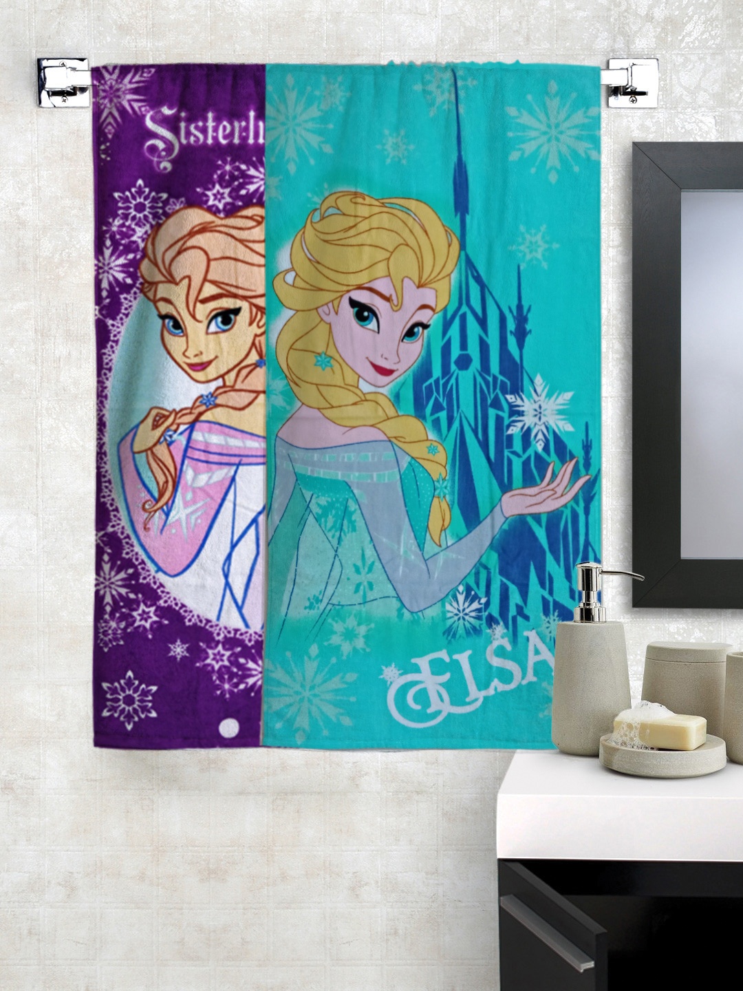 

Disney Set of 2 350 GSM Bath Towels, Purple