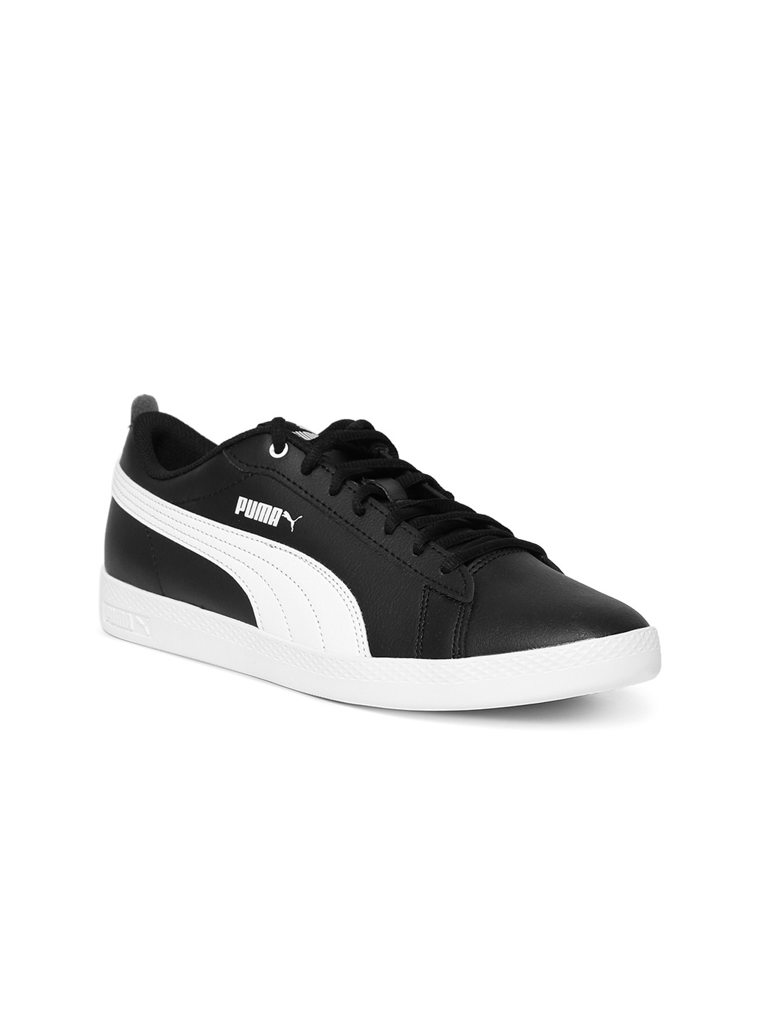 

Puma Women Black Leather Puma Smash Wns v2 L Sneakers