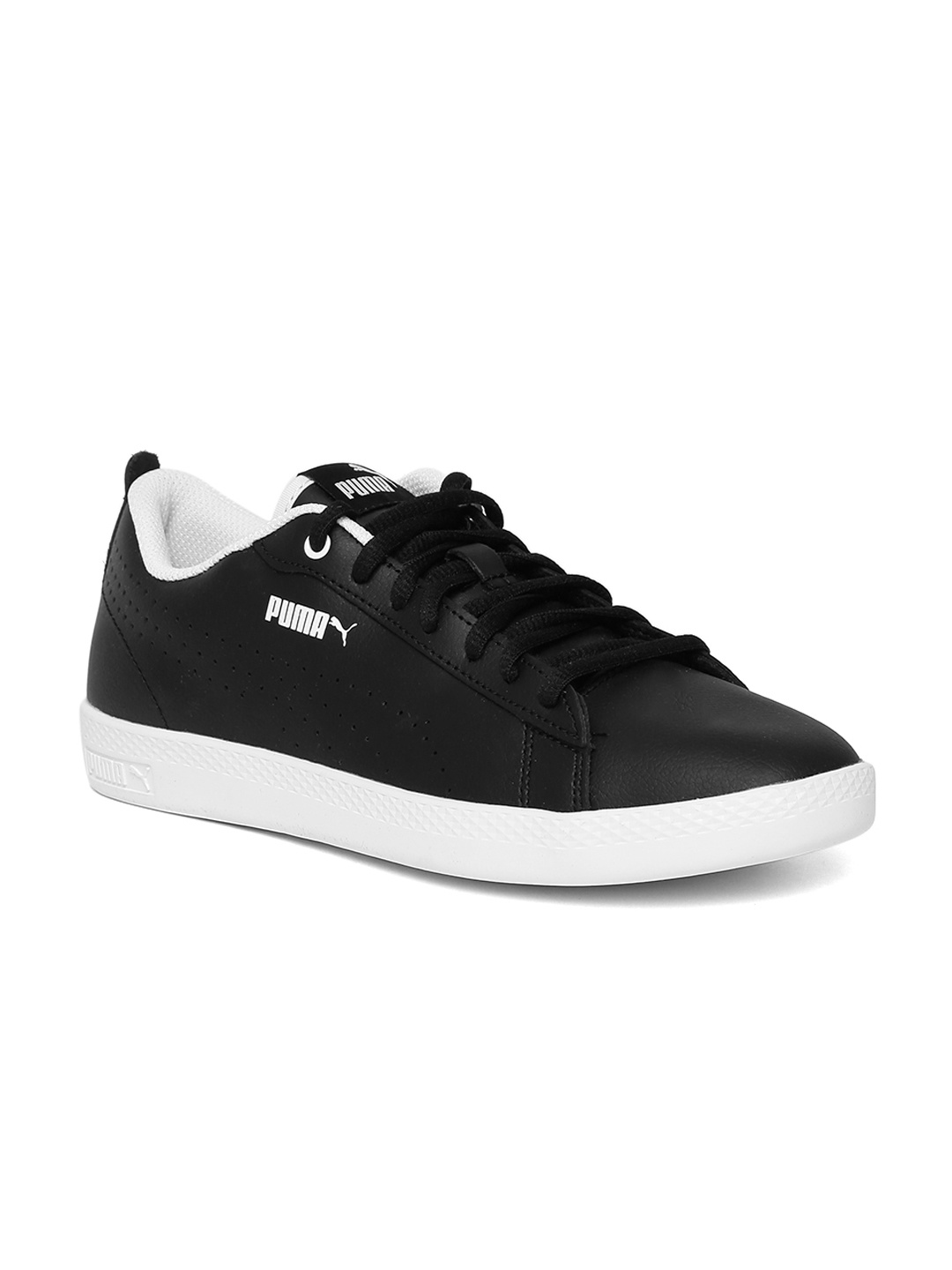 

Puma Women Black Puma Smash Wns v2 L Perf Leather Sneakers