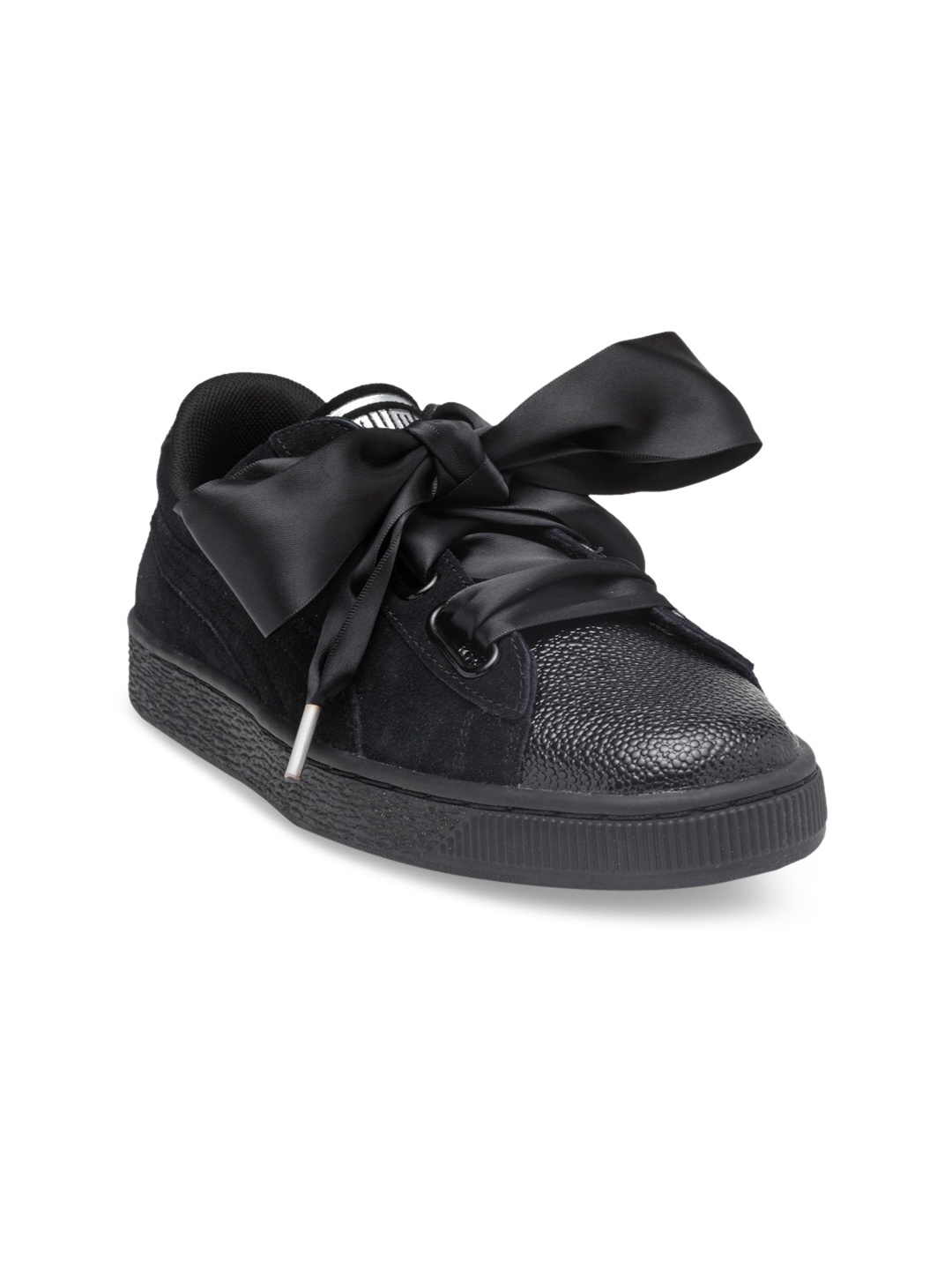 

Puma Women Black Solid Suede Heart Bubble Sneakers