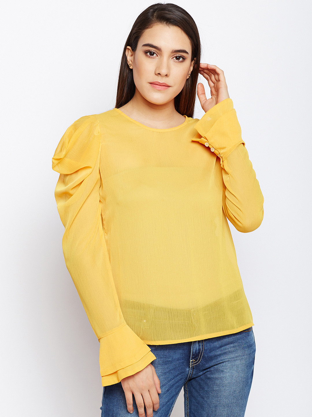 

Oxolloxo Women Yellow Solid Top