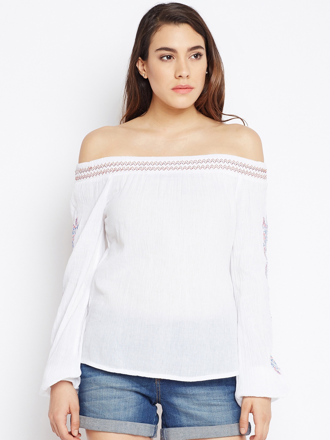 

Oxolloxo Women White Solid Top
