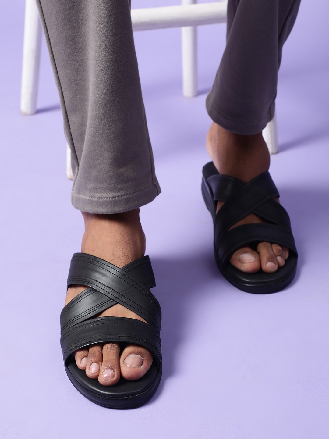 

Liberty Men Black Comfort Sandals