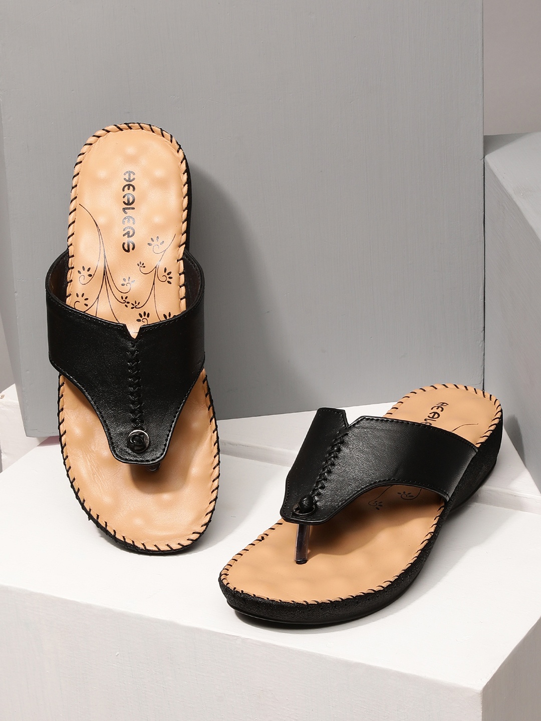 

Liberty Women Black Open Toe Flats