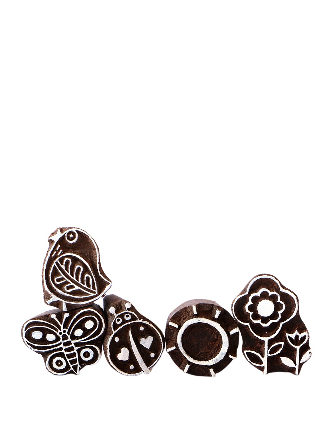 

shumee Kids Multicoloured Wooden Spring Stamps, Brown