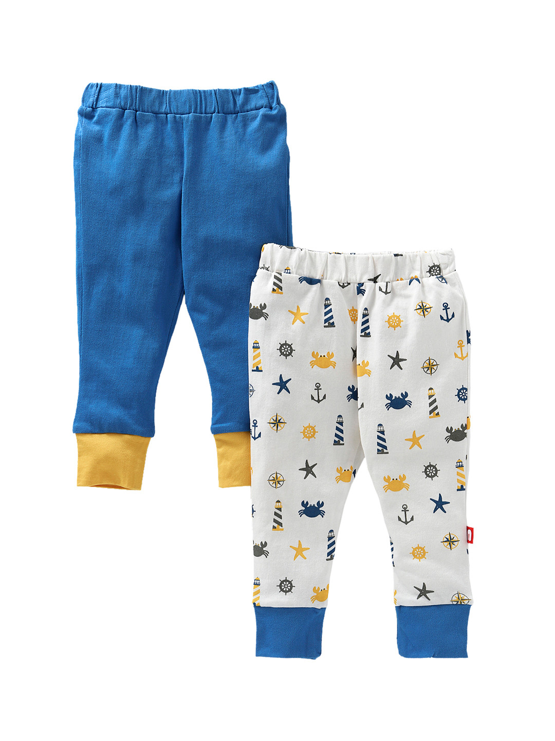 

Nino Bambino Boys Organic Cotton Pack of 2 Leggings, Blue