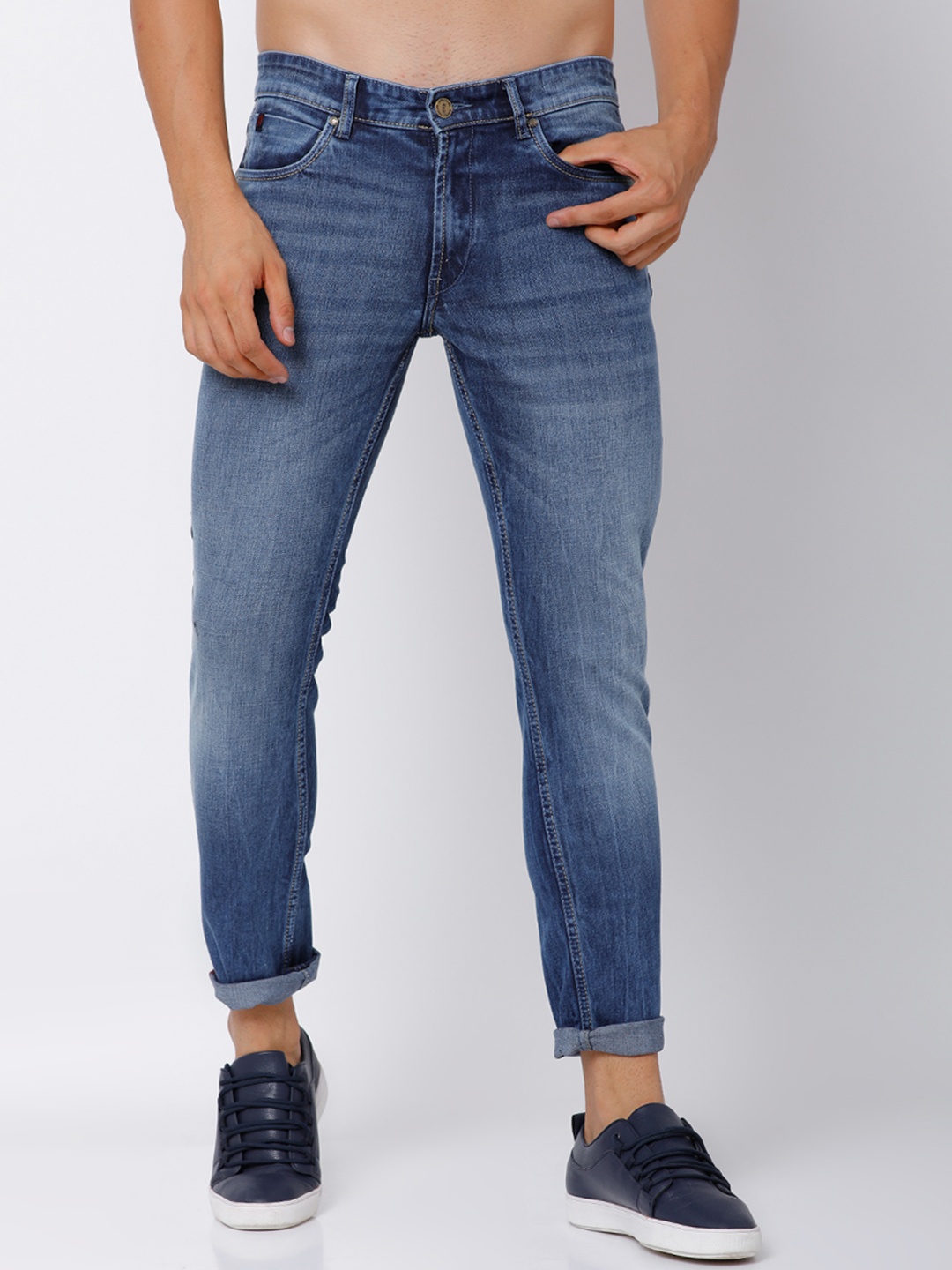 

LOCOMOTIVE Men Blue Slim Fit Mid-Rise Clean Look Stretchable Jeans