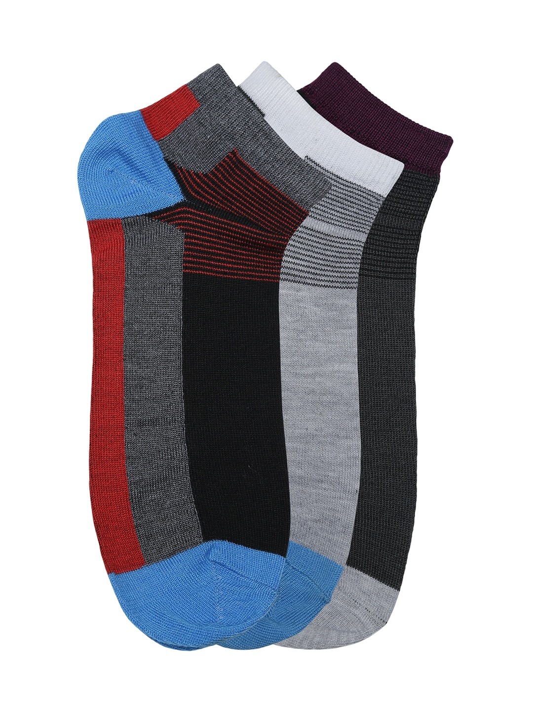 

Alvaro Castagnion Men Pack of 3 Assorted Ankle-Length Socks, Grey