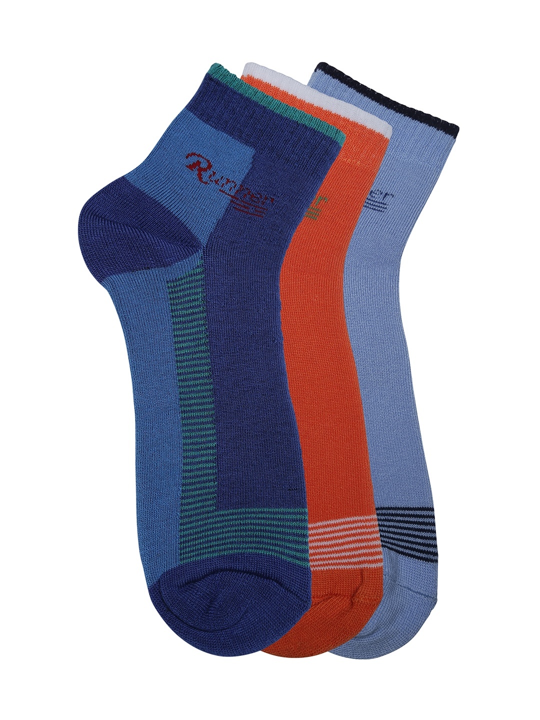 

Alvaro Castagnion Men Pack of 3 Assorted Ankle-Length Socks, Blue