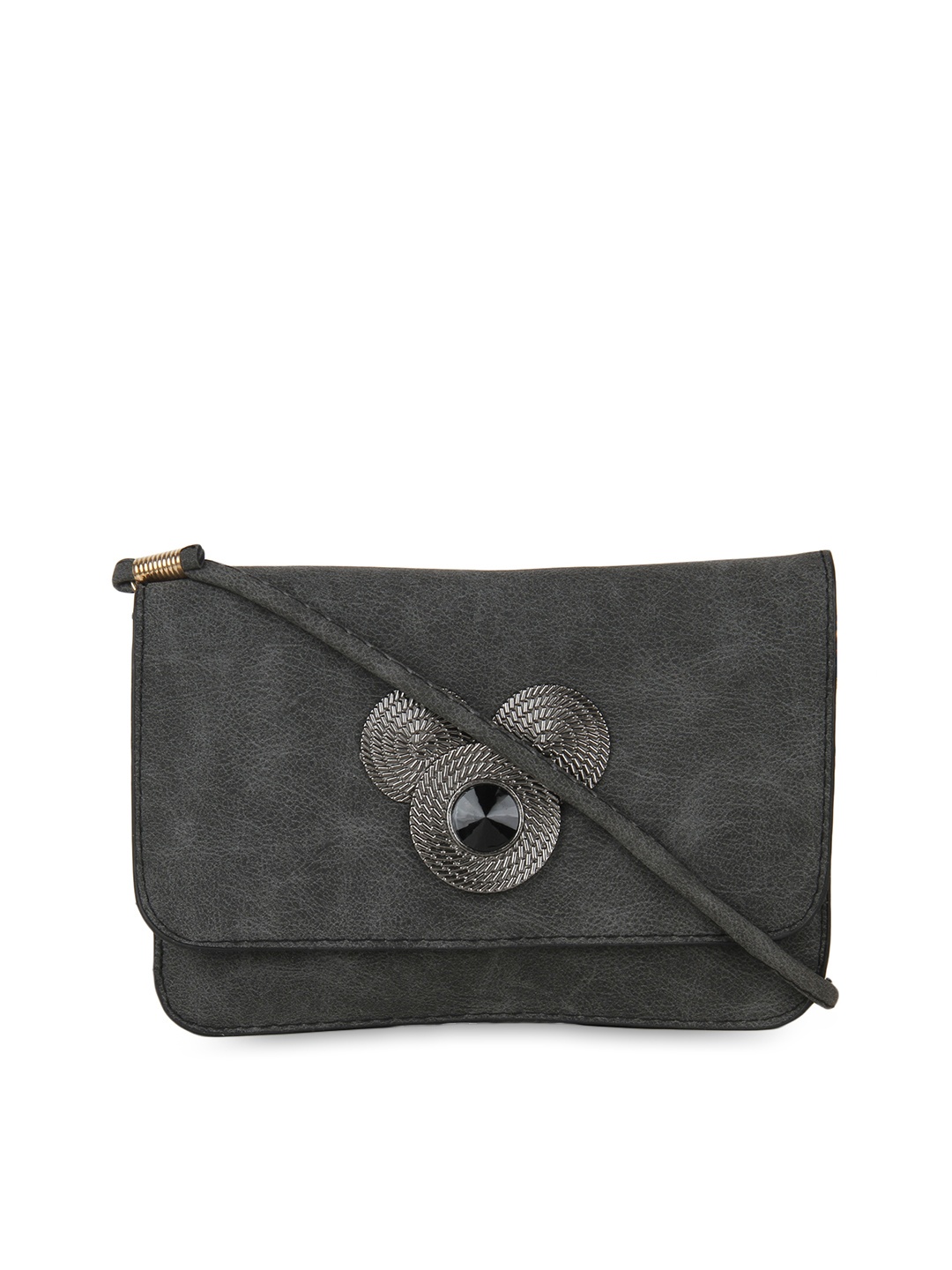 

Moedbuille Charcoal Textured Clutch