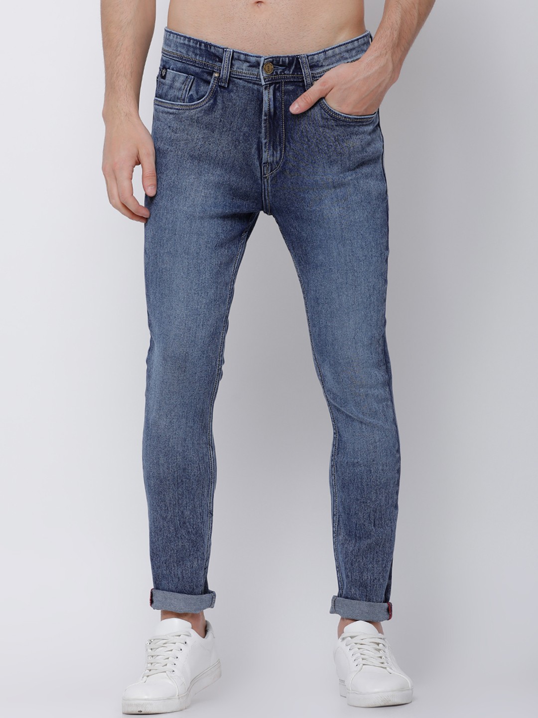 

LOCOMOTIVE Men Blue Slim Fit Mid-Rise Clean Look Stretchable Jeans