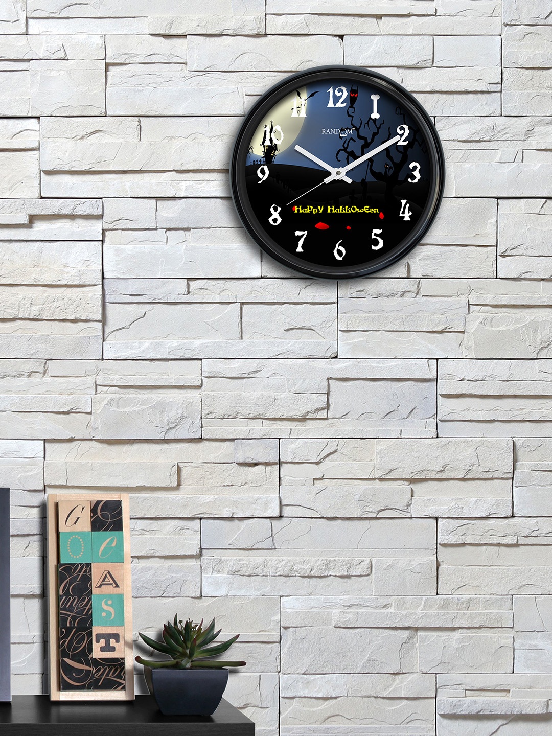 

RANDOM Black Round Colourblocked Analogue Wall Clock 30.4 cm x 30.4 cm x 5.08 cm