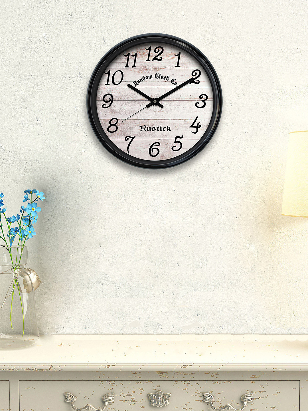 

RANDOM Cream-Coloured Round Printed Analogue Wall Clock 30.4 cm x 30.4 cm x 5.08 cm