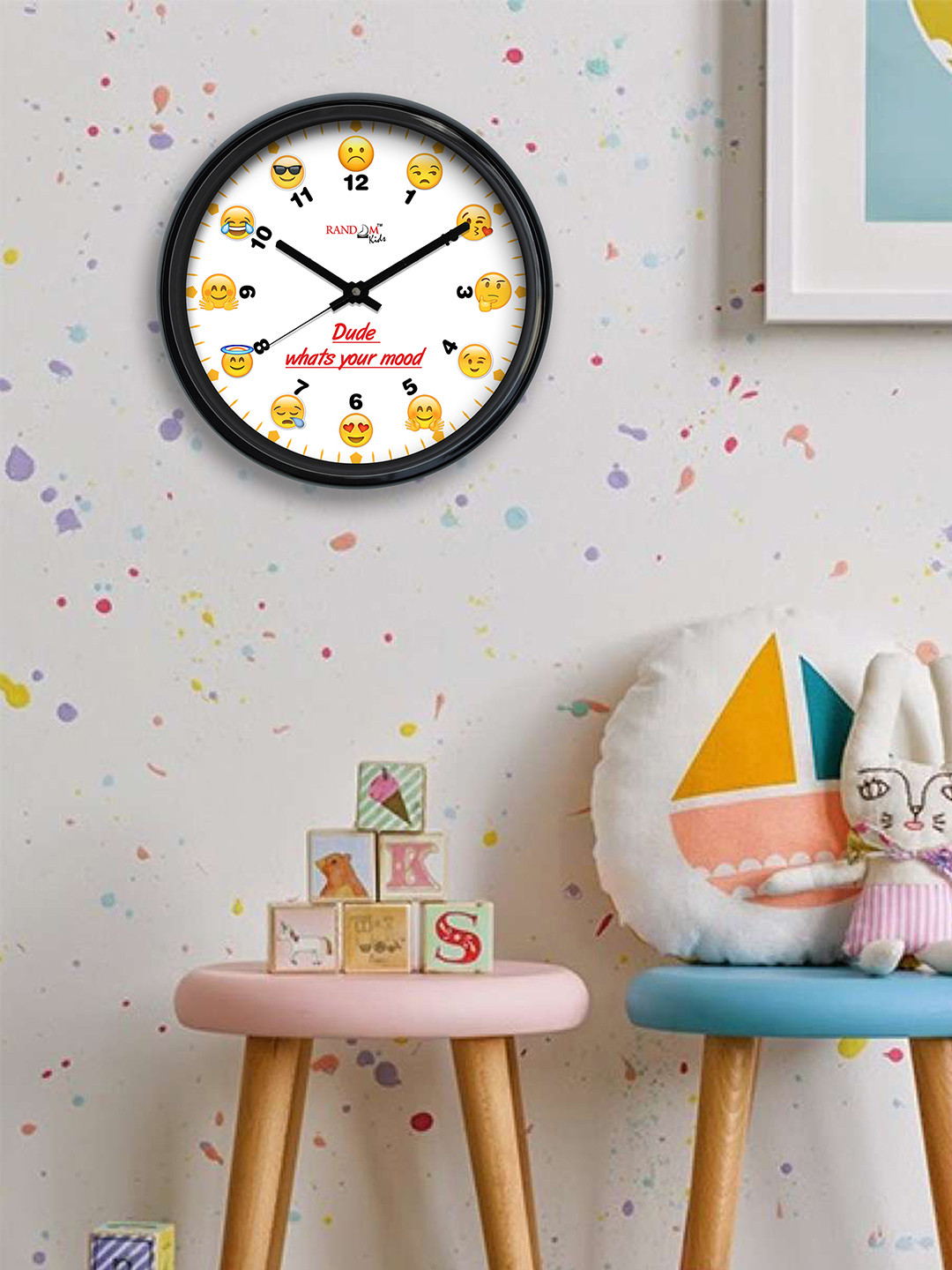 

RANDOM Off-White Round Printed Analogue Wall Clock 30.4 cm x 30.4 cm x 5.08 cm