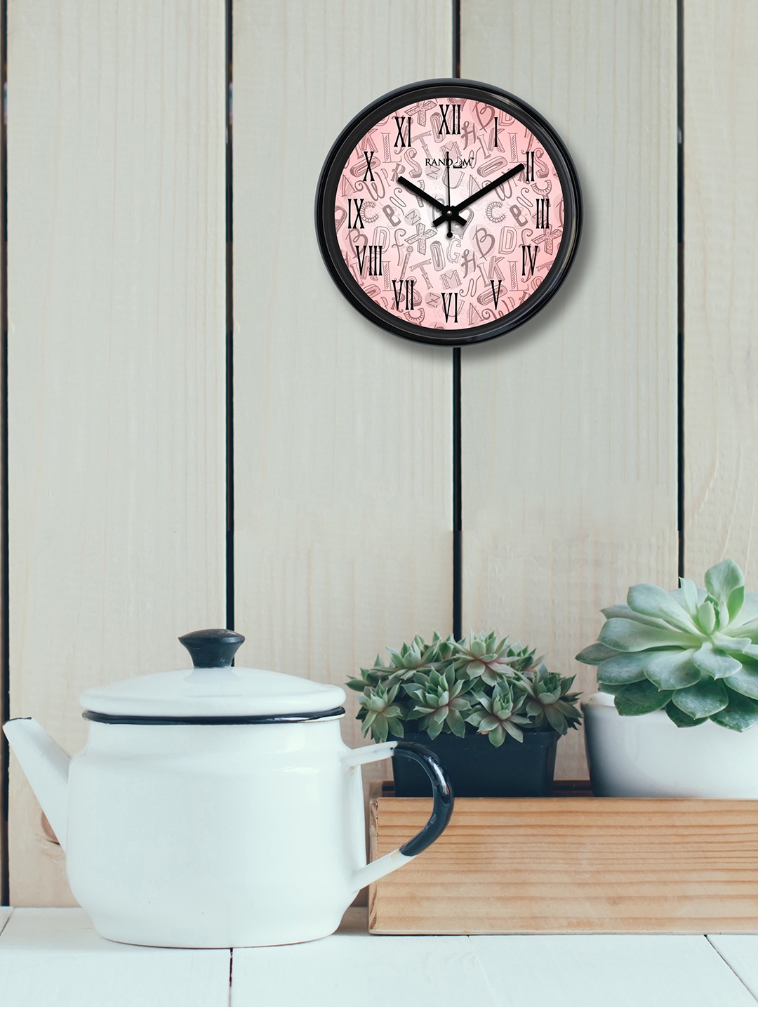 

RANDOM Pink Round Printed Analogue Wall Clock 30.4 cm x 30.4 cm x 5.08 cm