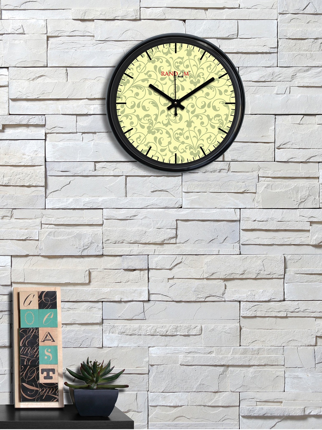 

RANDOM Lime Green Round Printed Analogue Wall Clock 30.4 cm x 30.4 cm x 5.08 cm