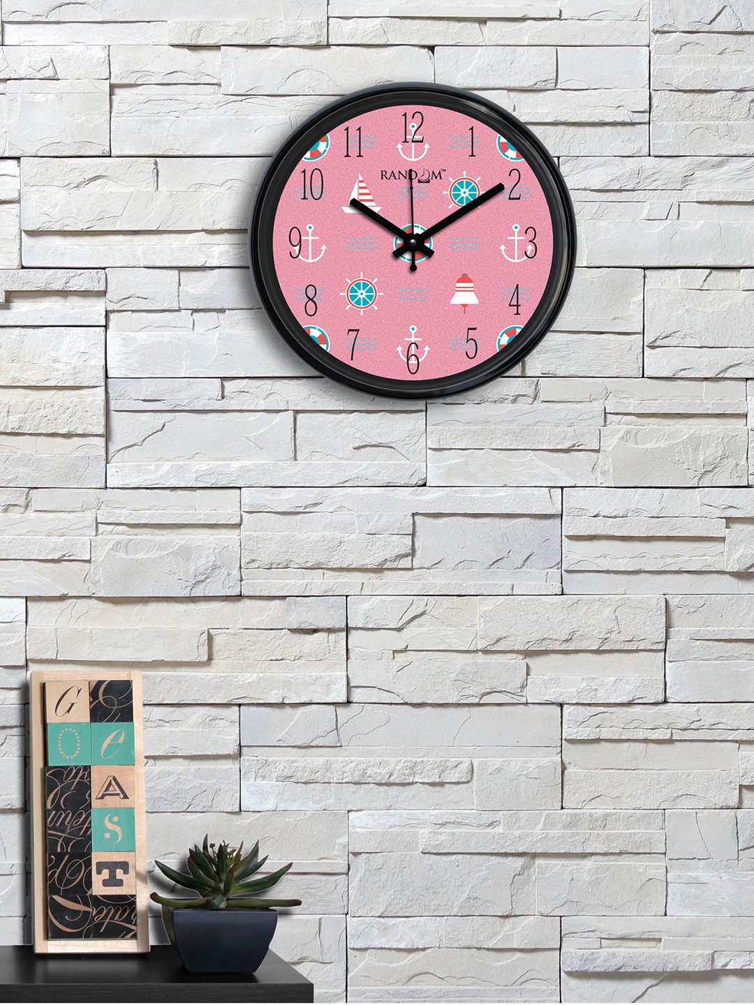 

RANDOM Pink Round Printed Analogue Wall Clock 30.4 cm x 30.4 cm x 5.08 cm