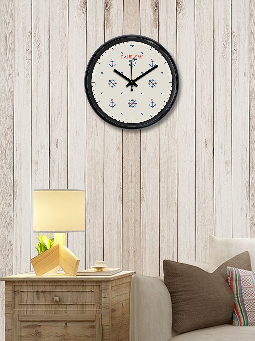 

RANDOM Grey Round Printed Analogue Wall Clock