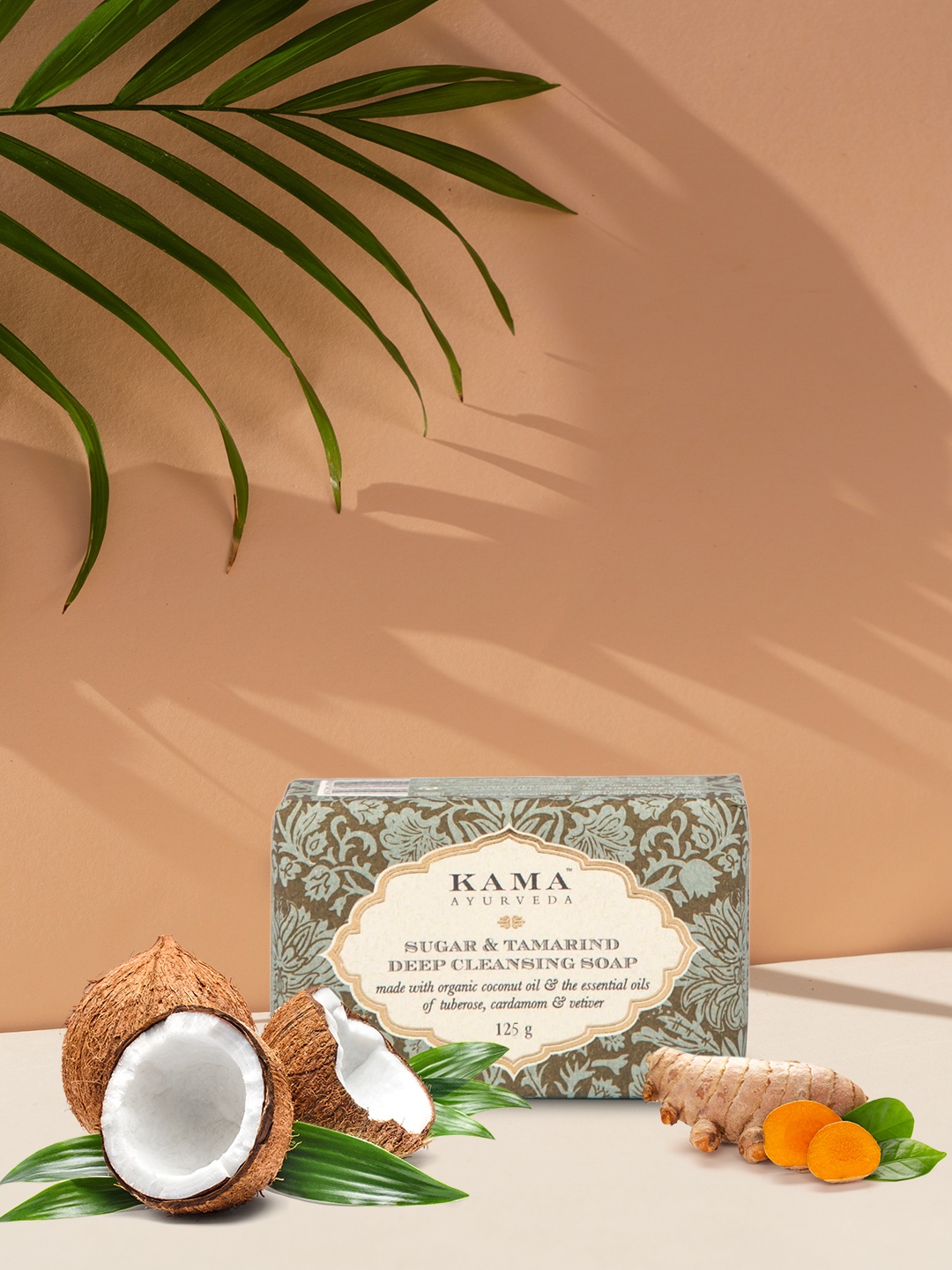 

KAMA AYURVEDA Sustainable Sugar Tamarind Ayurvedic Deep Cleansing Soap 125 g, Beige