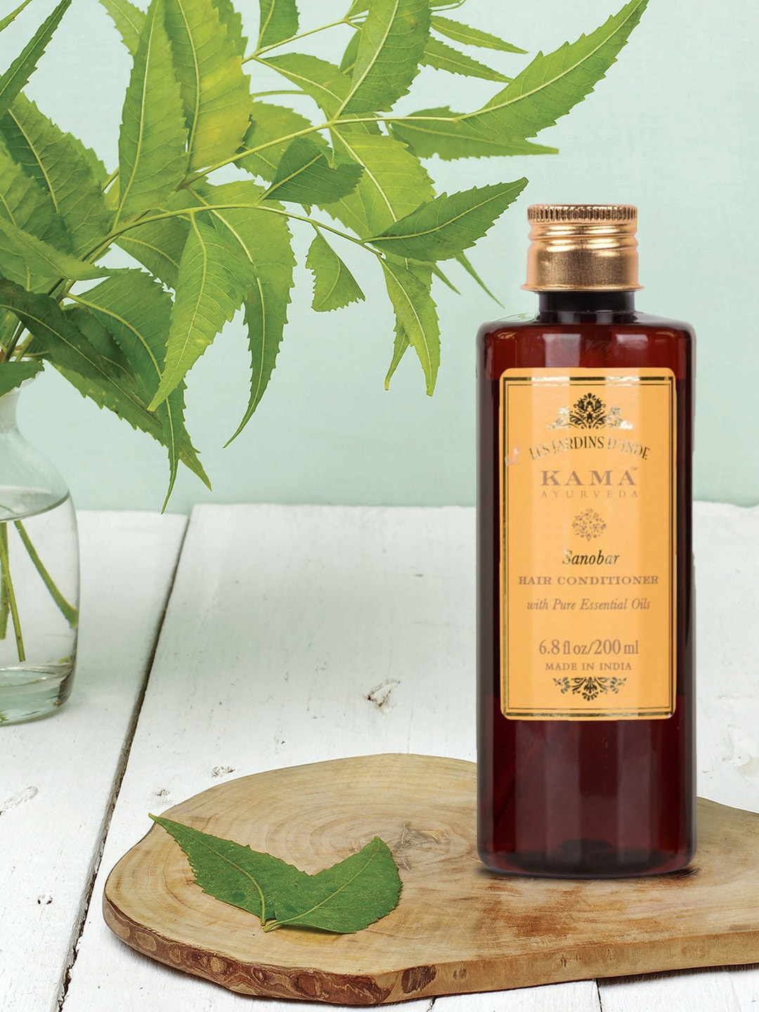 

KAMA AYURVEDA Sustainable Unisex Sanobar Hair Conditioner 200 ml, Brown