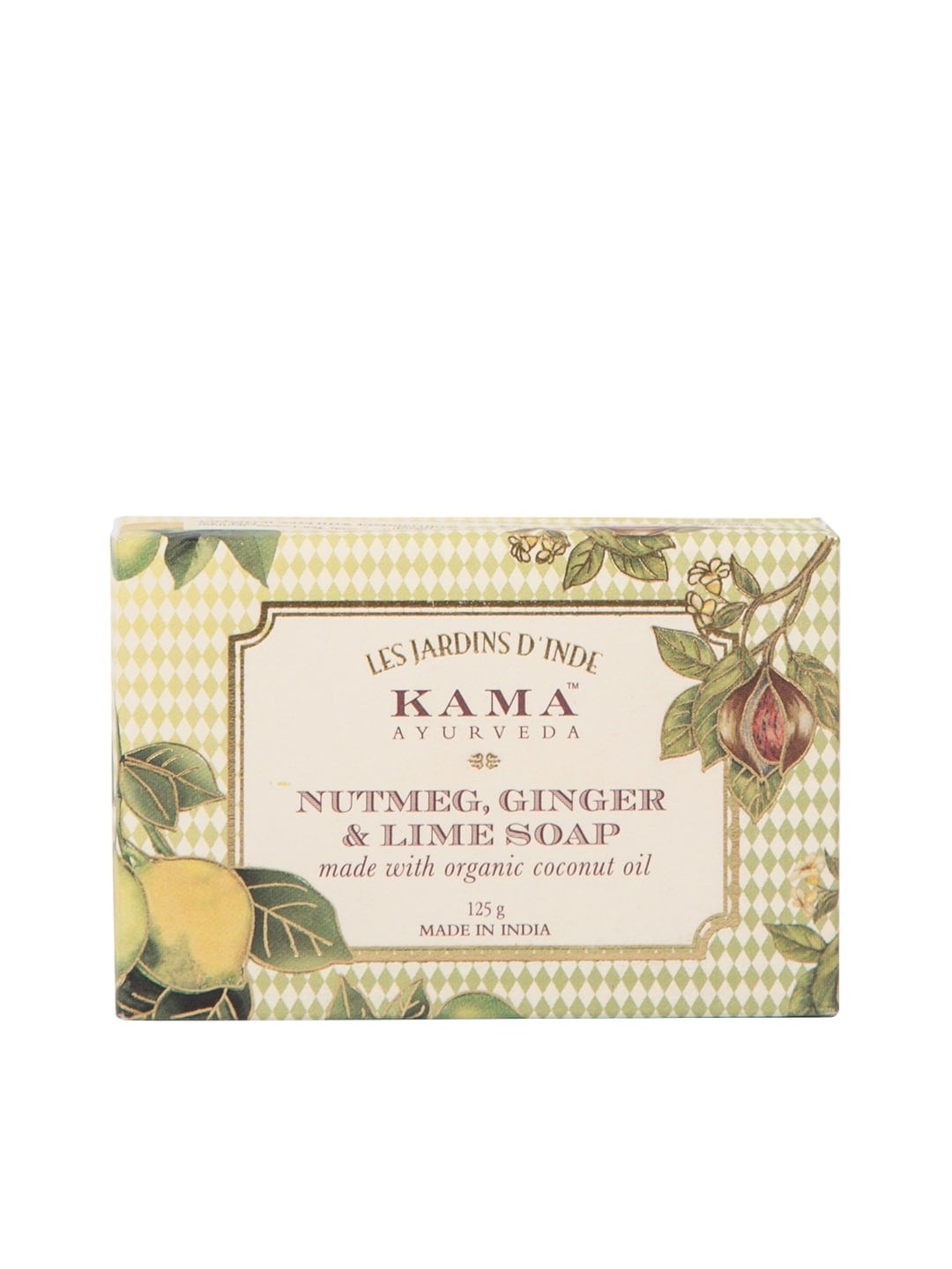 

KAMA AYURVEDA Sustainable Unisex Nutmeg, Ginger Lime Soap, White
