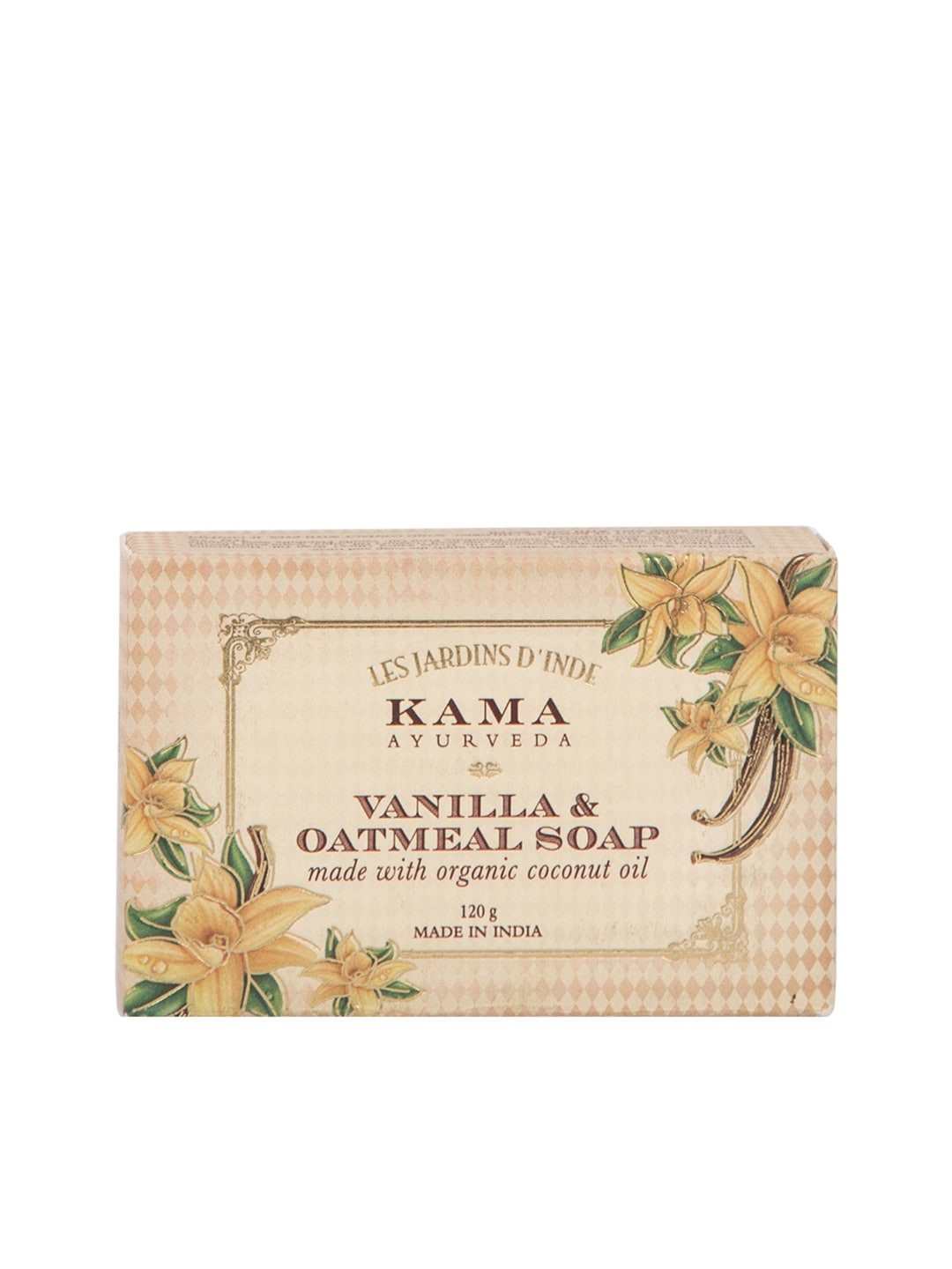 

KAMA AYURVEDA Sustainable Unisex Vanilla Oatmeal Soap 125 g, Yellow