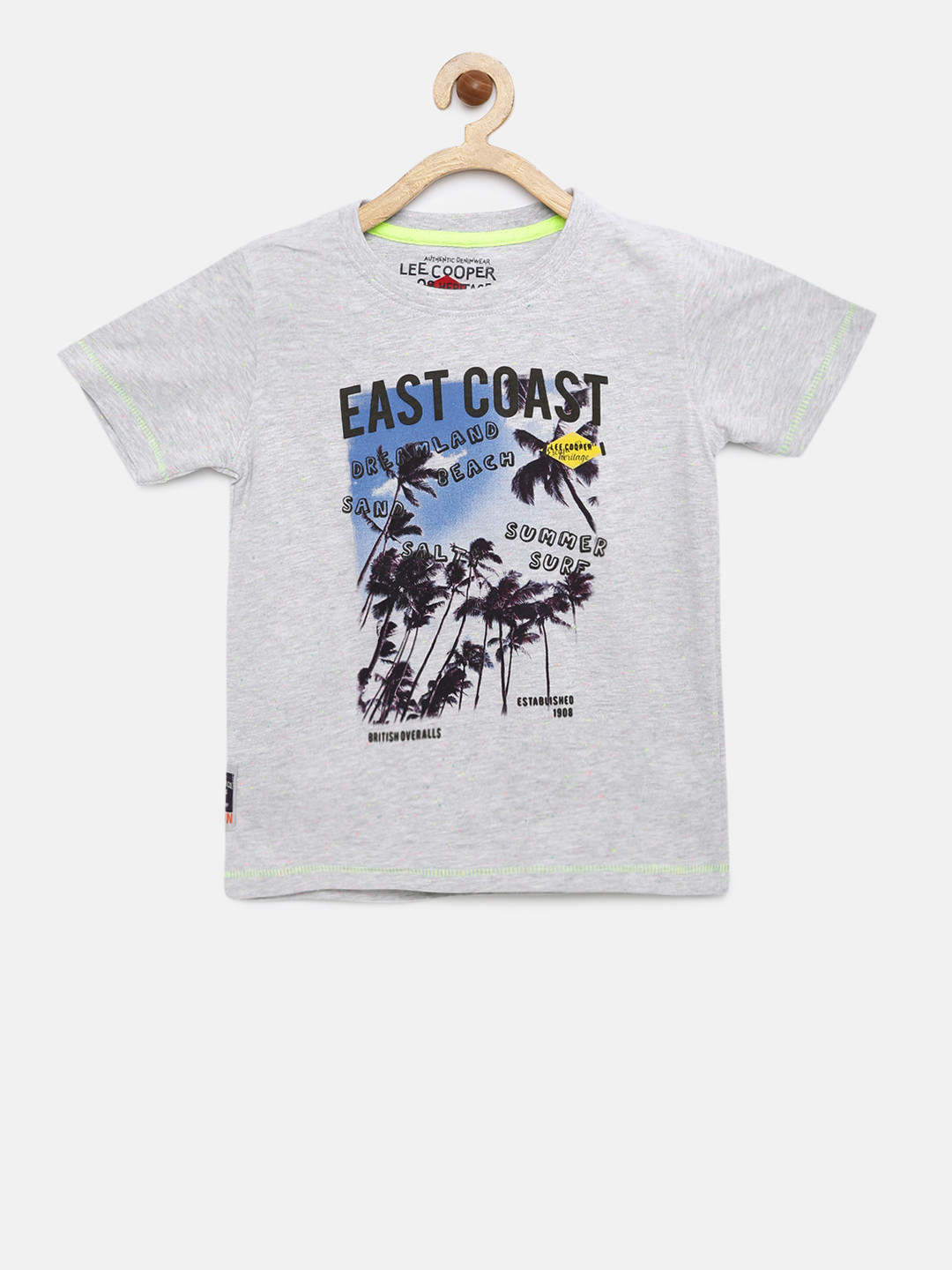 

Lee Cooper Boys Grey Printed Round Neck T-shirt