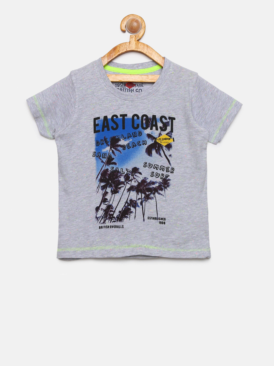 

Lee Cooper Boys Grey Printed Round Neck T-shirt