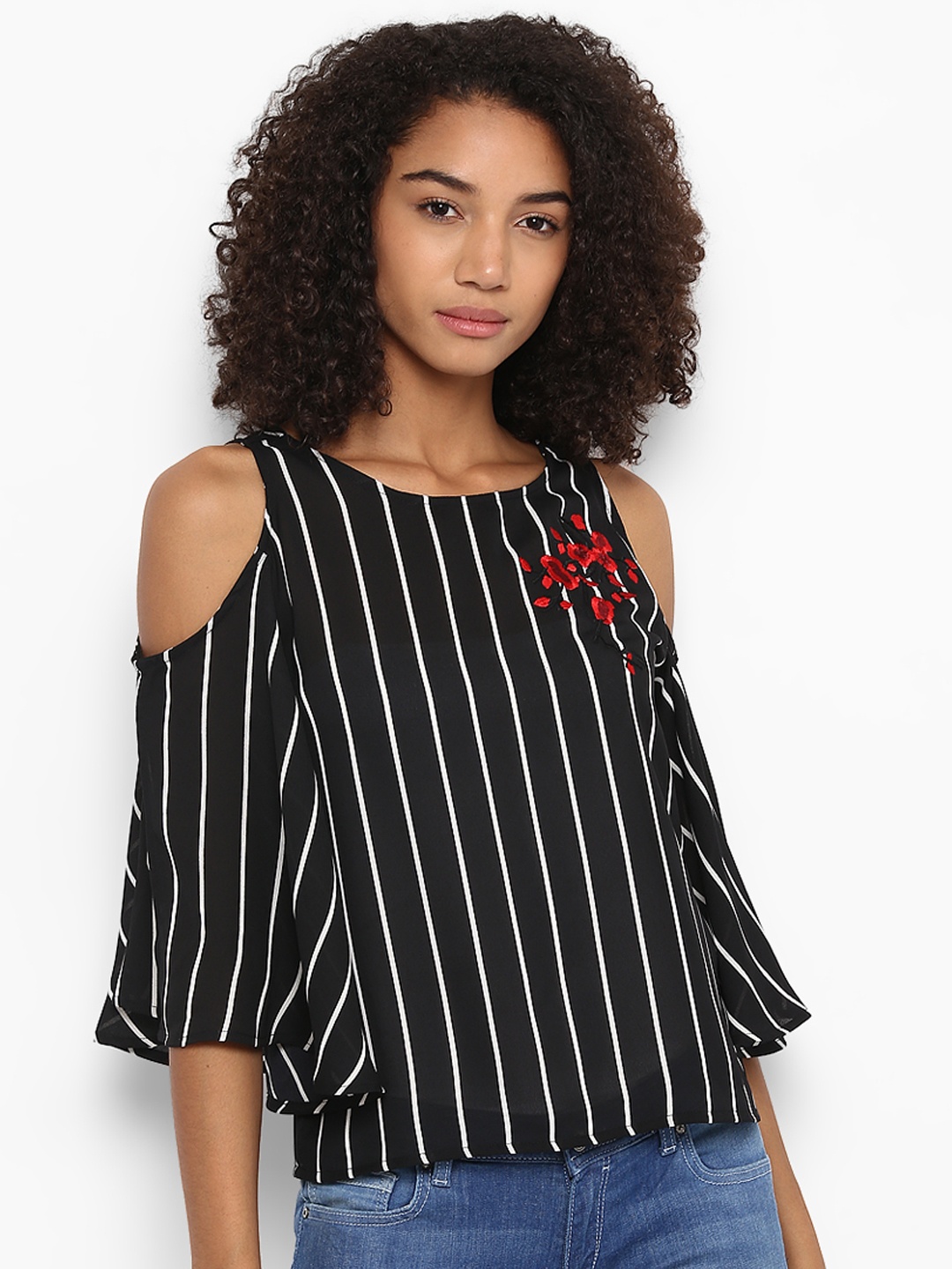 

Harpa Women Black Striped Top