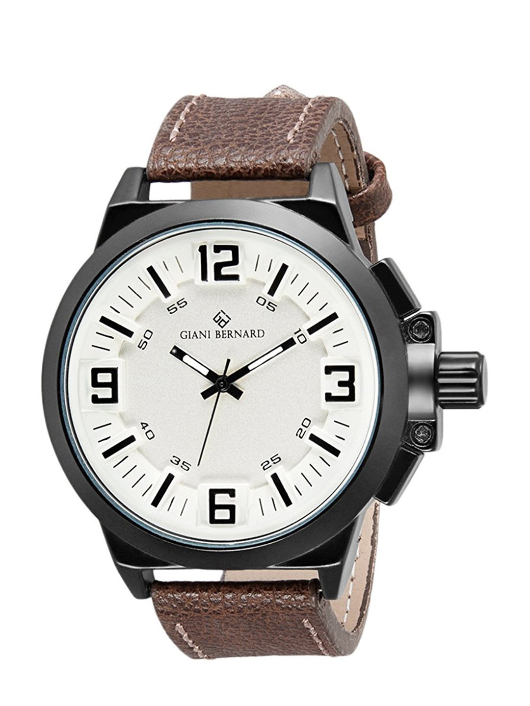 

Giani Bernard Men Black & Off-White Analogue Watch