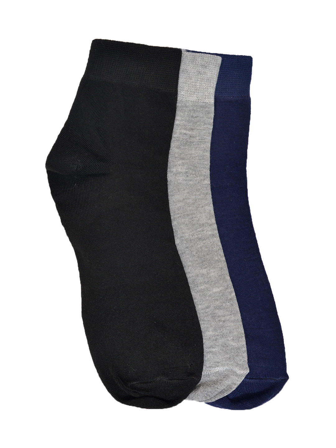 

MARC Men Set of 3 Ankle-Length Socks, Black