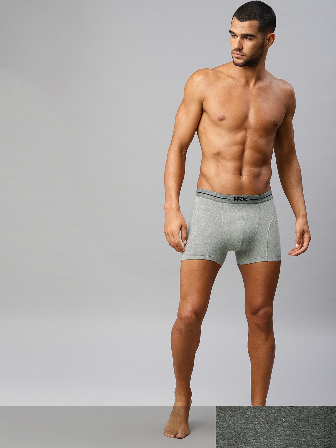 

HRX by Hrithik Roshan Men Lifestyle Core Pack of 2 Trunks HRX-SS18-LS-7007AE, Grey