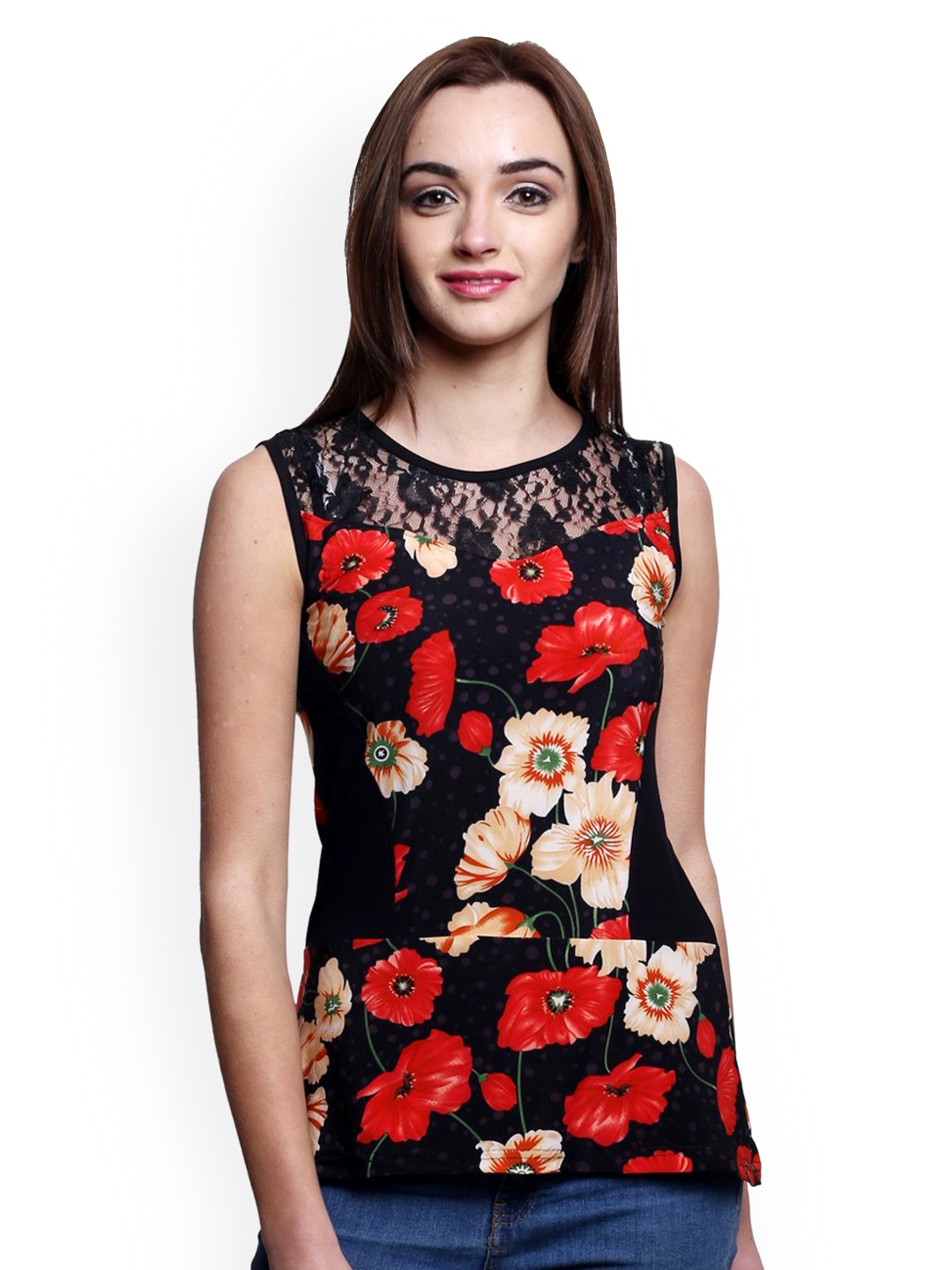 

Espresso Women Red Printed Top