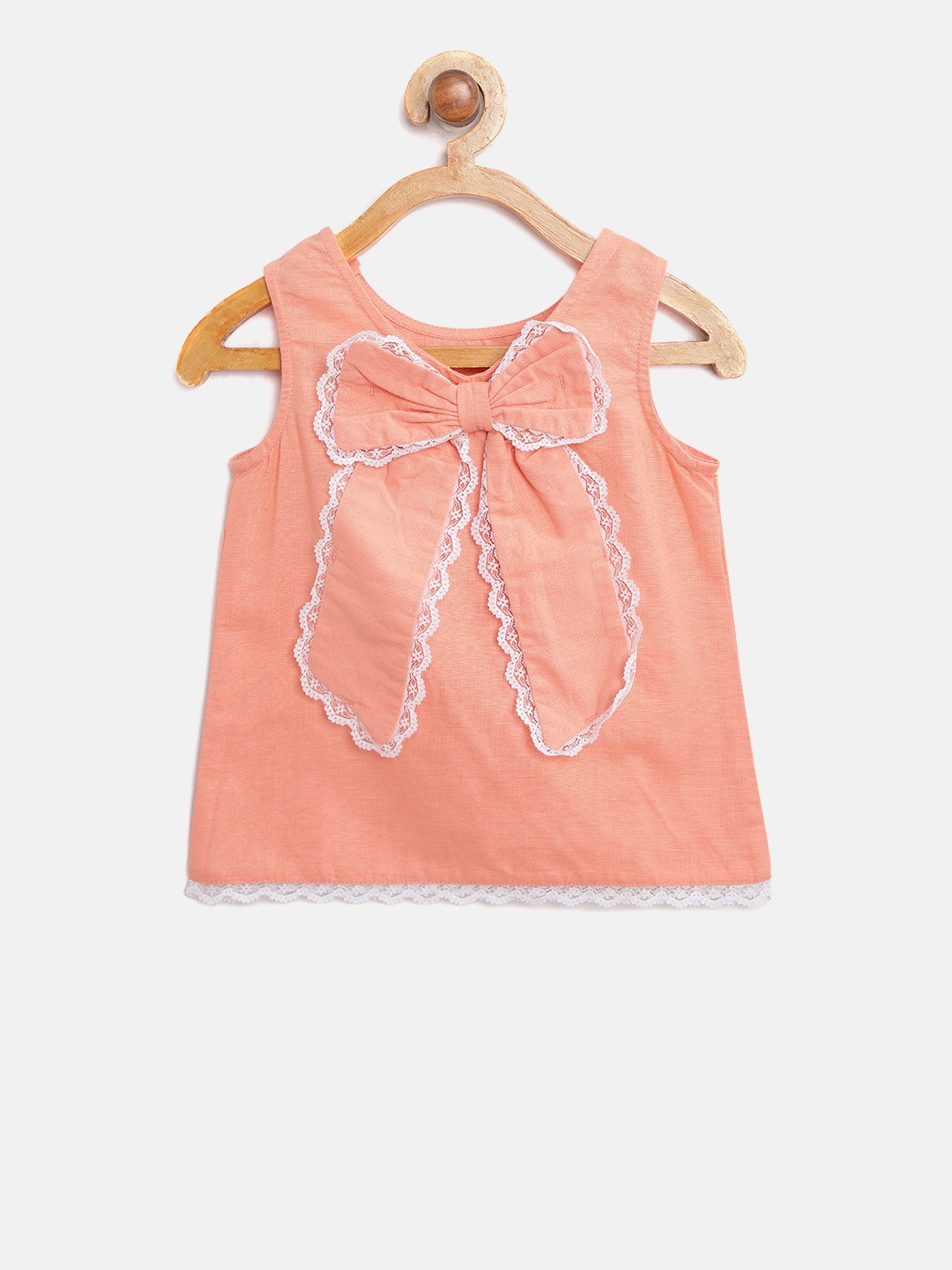

United Colors of Benetton Girls Coral Orange Solid Top