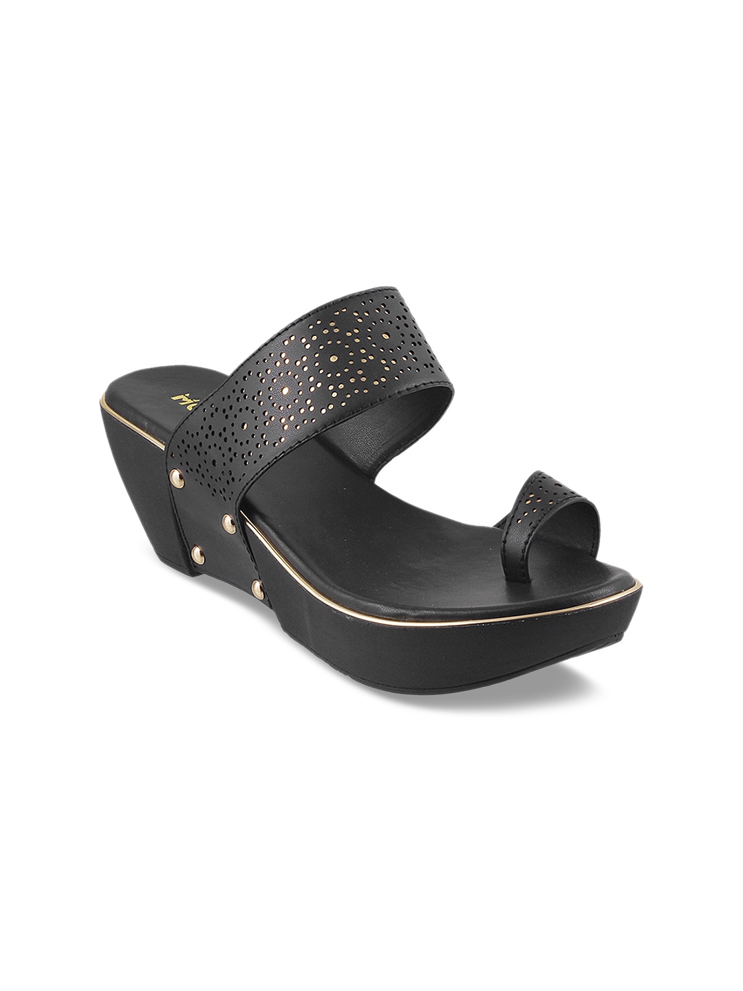 

Mochi Women Black Solid Wedges