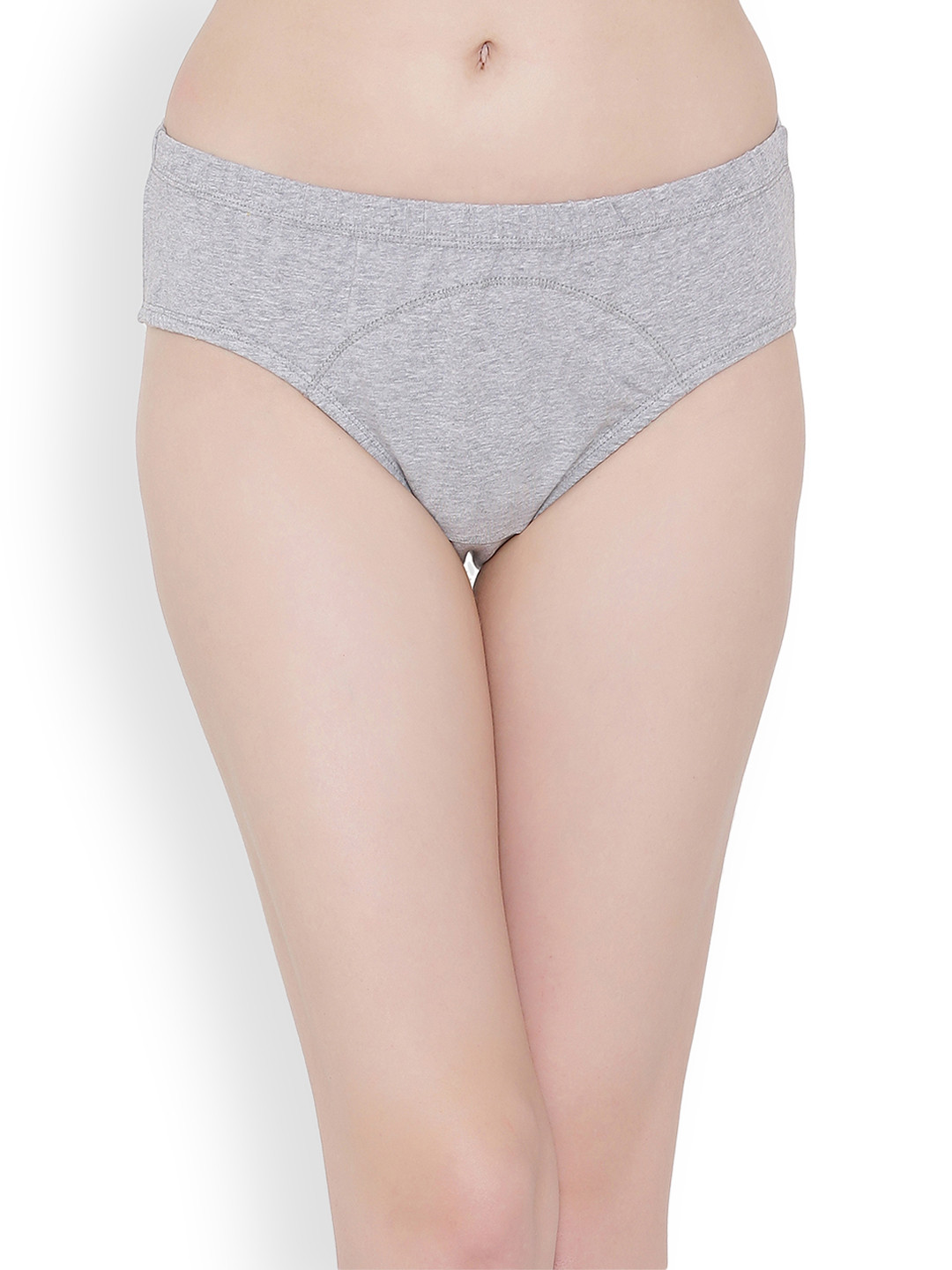 

Clovia Women Grey Melange Solid Basic Briefs PN2604P01XL