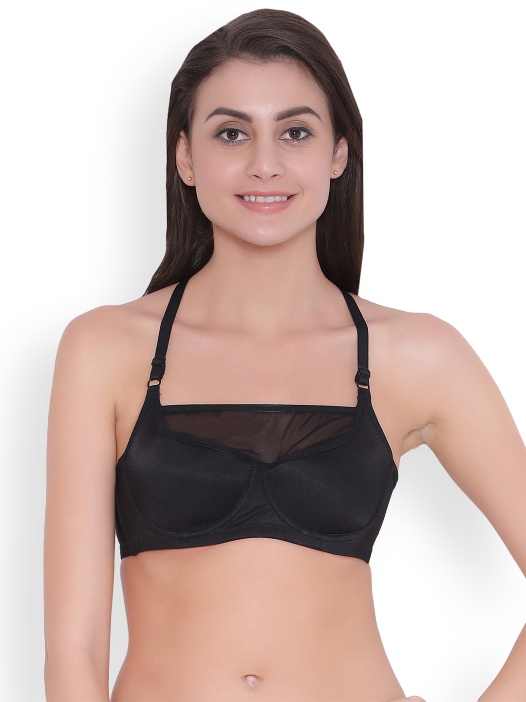

Clovia Padded Underwired Racerback Sports Bra, Black