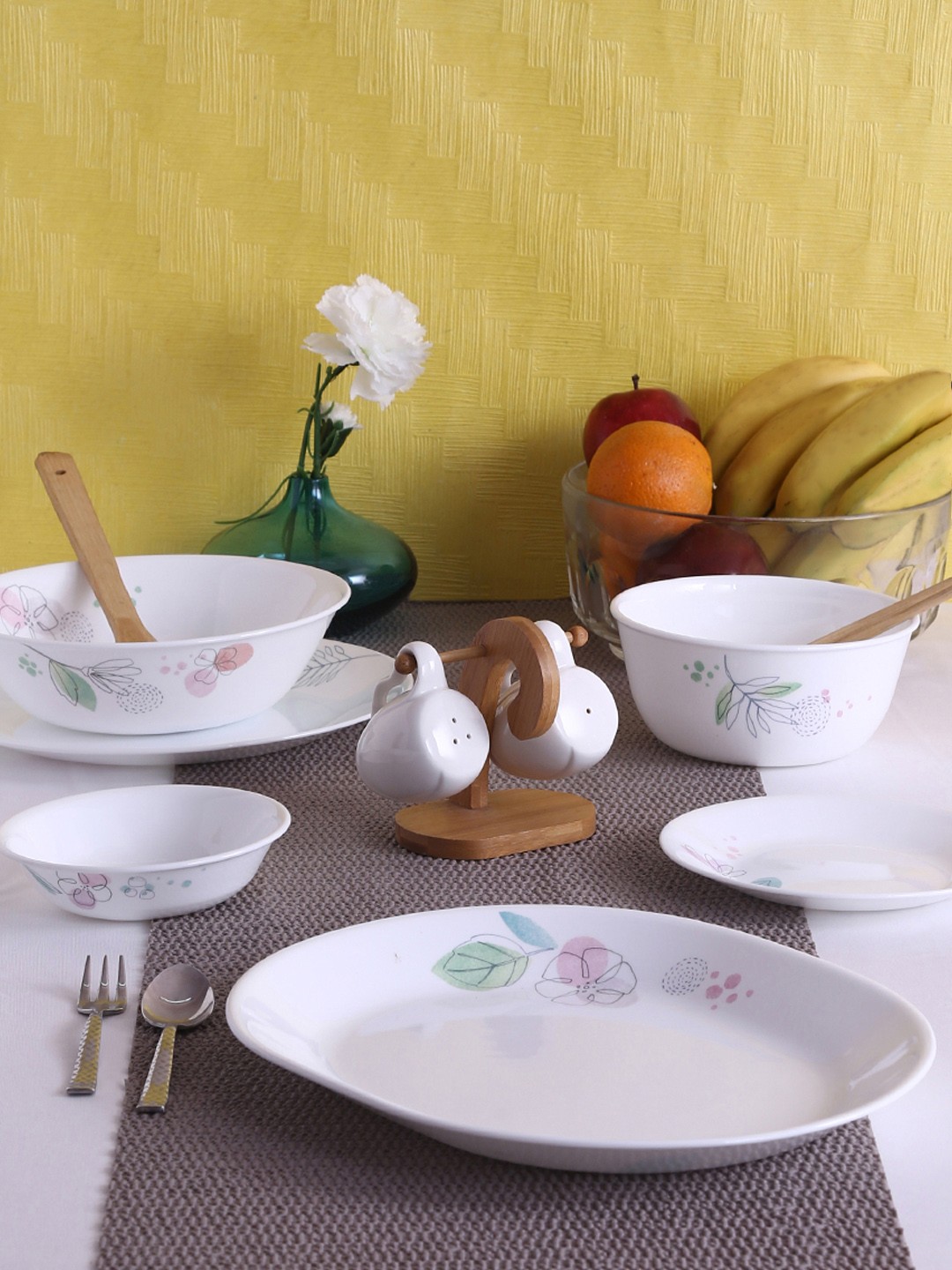 

Corelle White 21 Pieces Printed Glass Dinner Set