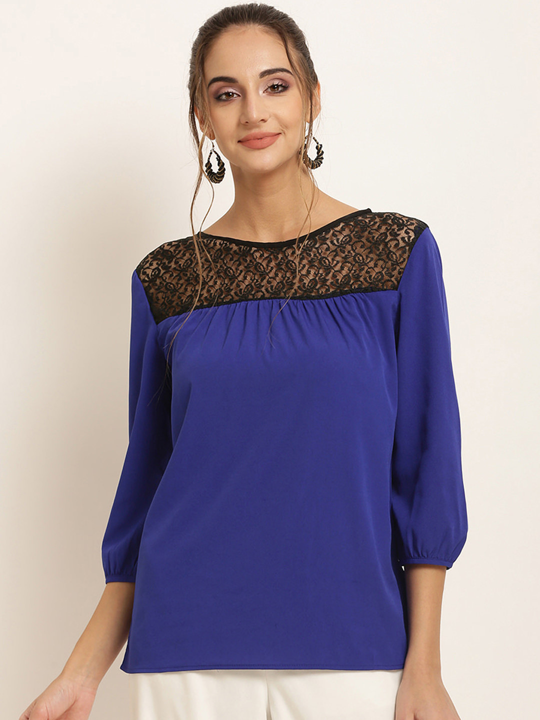 

Harpa Women Blue Solid Top