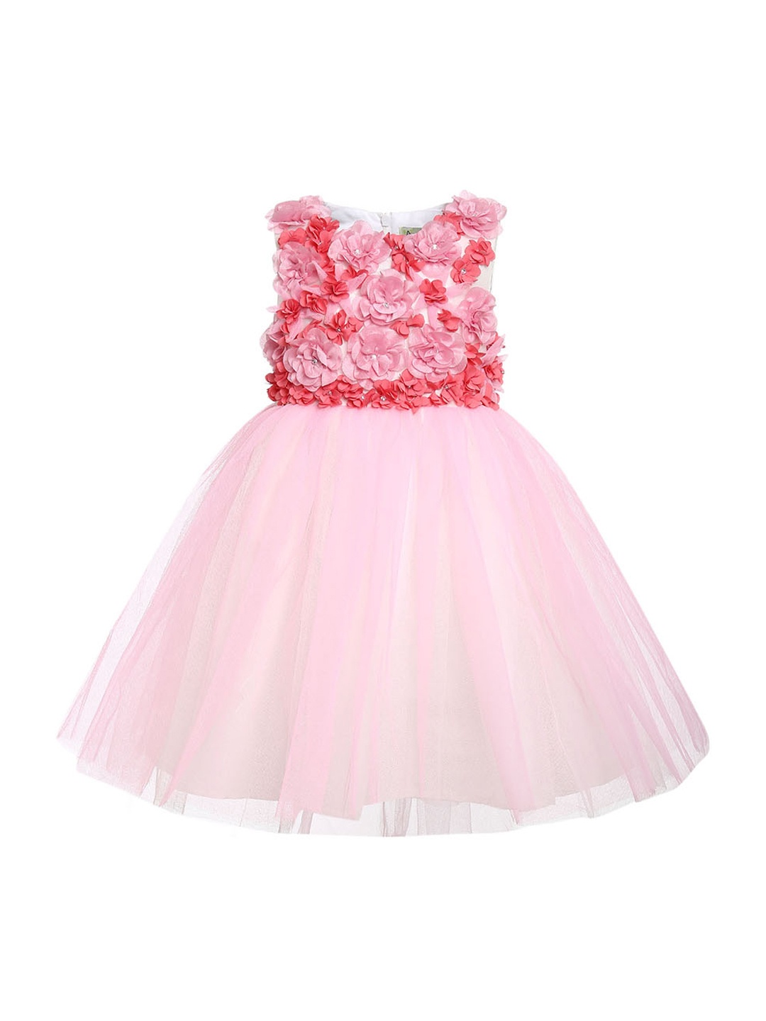 

A Little Fable Girls Pink Embellished Fit and Flare Dress